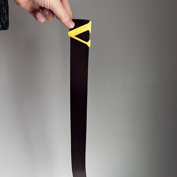 Men's Brown Belt Gold V Clasp - Picture 7 of 10